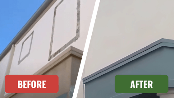 Rendering and crack repair before and after Port Melbourne